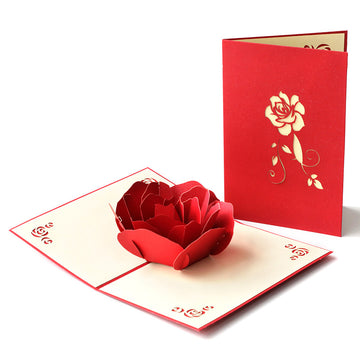 GC203 - Rose Valentine Gift 3D Pop Up Greeting Card